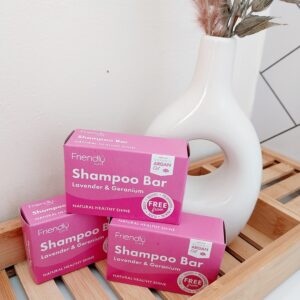 friendly soap lavender and geranium shampoo bar