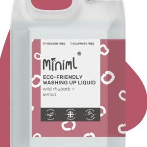 miniml refills rhubarb and lemon washing up liquid 5 litre container