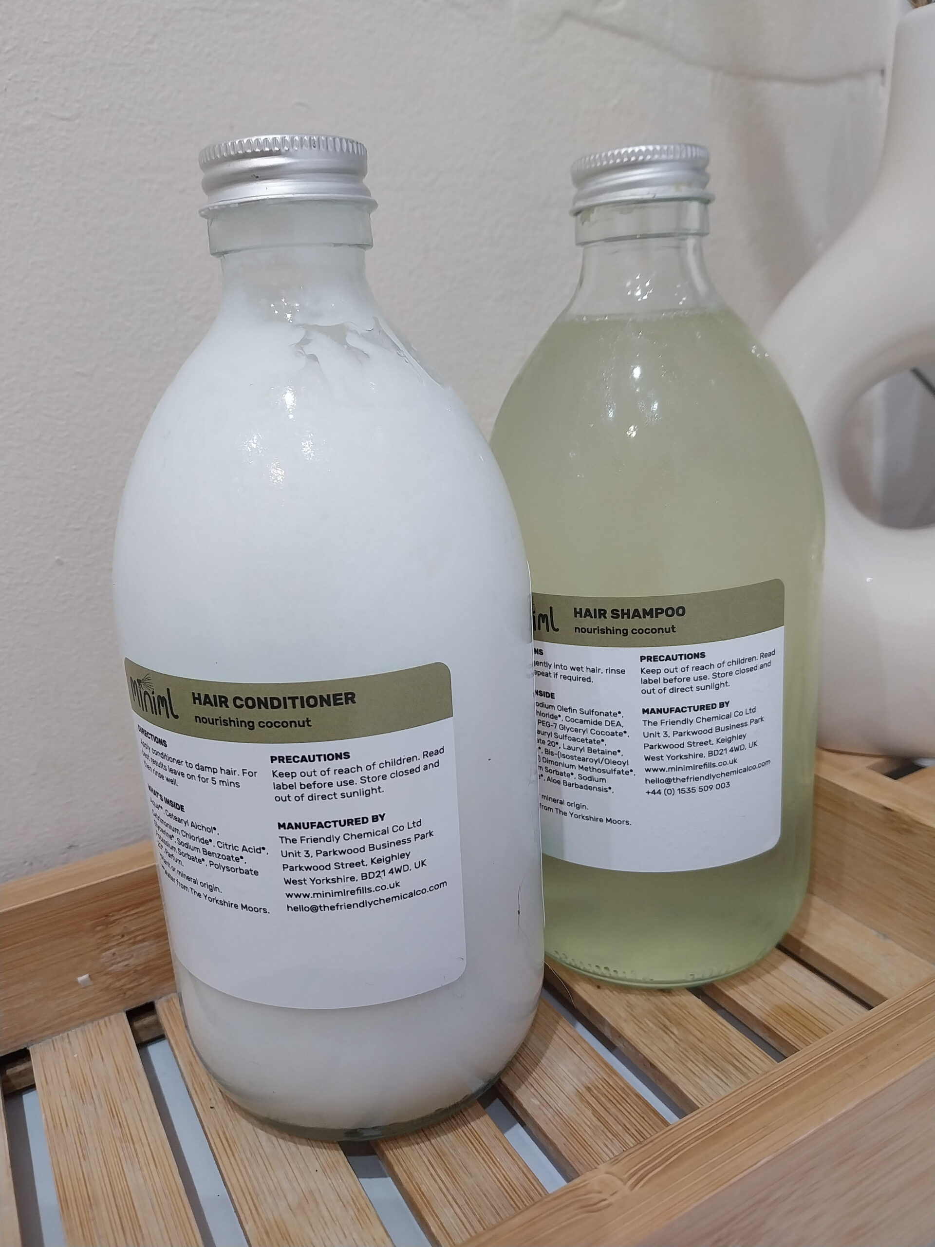 Miniml Refills Coconut Shampoo and Conditioner