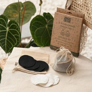 jungle culture bamboo and cotton reusable washablemake up rounds
