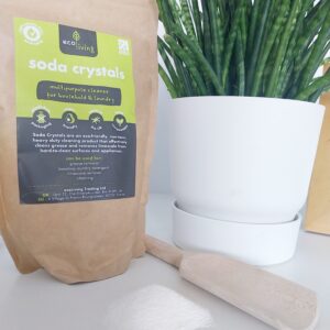Compostable bag of ecoliving washing soda/ soda crystals 750g