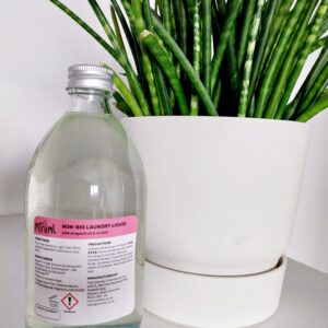 miniml refills pink dragonfruit and orchid in glass reusable bottle with aluminium lid