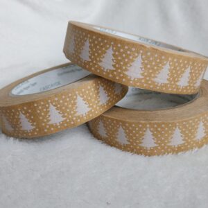 Cascayde Paper Tape 50m - White Snowy Christmas Tree